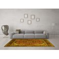 thumbnail image 3 of Ahgly Company Machine Washable Indoor Rectangle Medallion Yellow Traditional Area Rugs, 7' x 9', 3 of 4