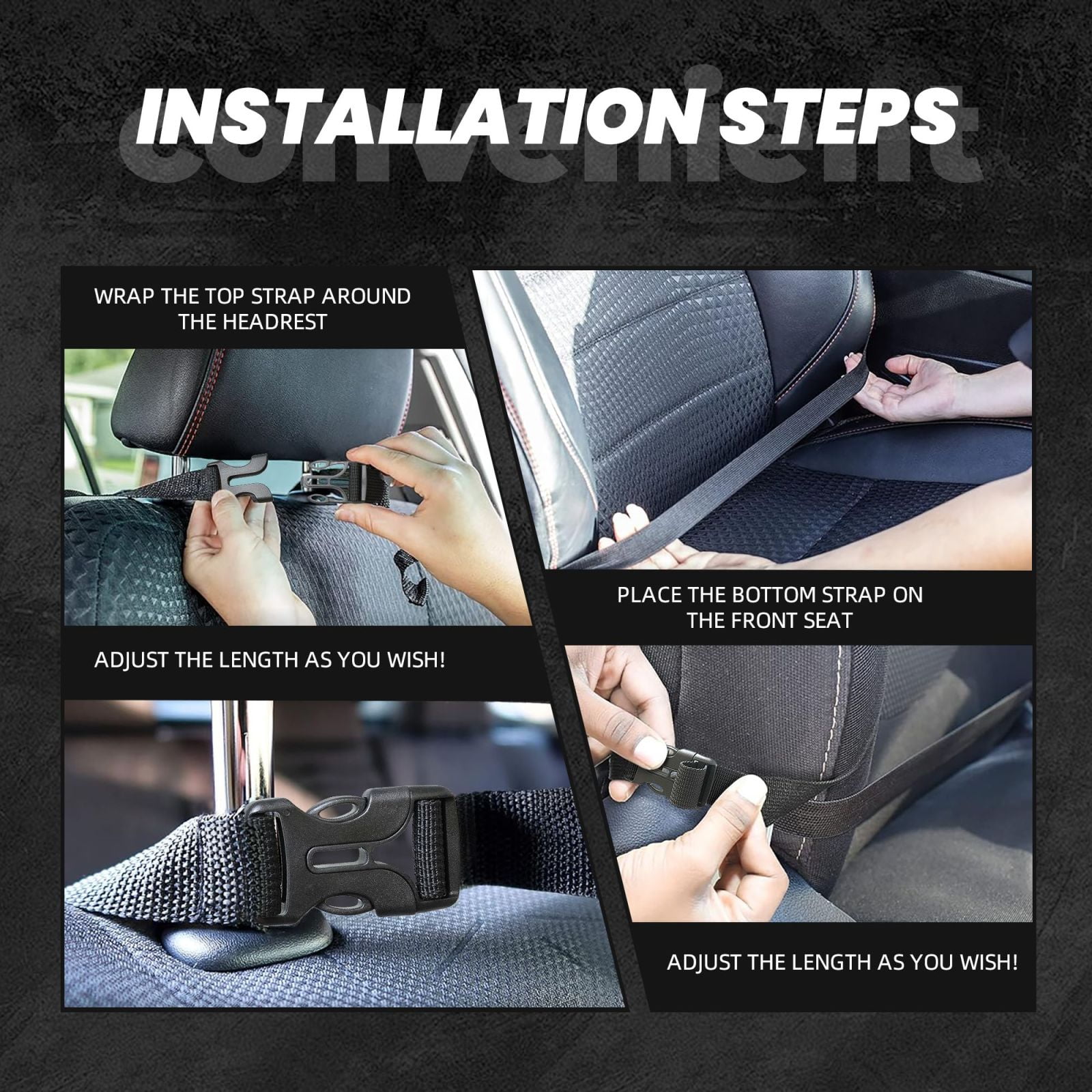 Xecao Fruit Pattern Car Seat Back Protector 2 Pack Large Capacity Pocket, Kick Mats Back Seat Protector