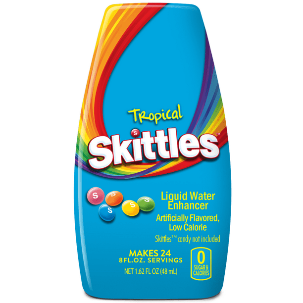 Skittles Sugar Free Tropical Liquid Water Enhancer Mix, 1.62 fl oz