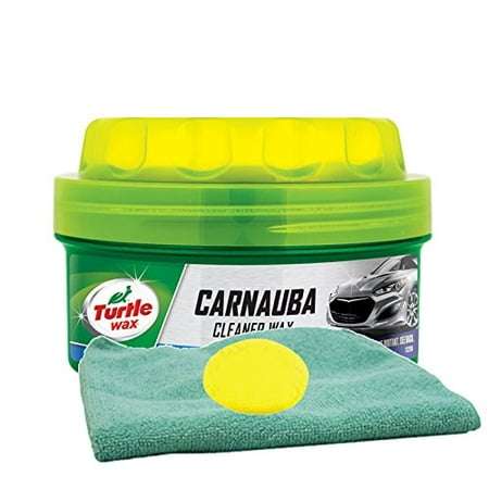 Turtle Wax Carnauba Paste Wax (14 oz.) Bundle With Microfiber Cloth & Foam Pad (3