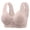 Gray, variant on Womens Jelly Bras Solid Color Wireless Front Hook Elderly Plus Size Thin Lift Adjust Bra
