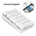 Mechanical Numeric Keypad Wired Gaming Keypad White Backlit 21 Keys