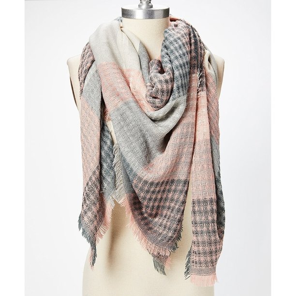 Oussum Winter Plaid Scarfs for Women Blanket Scarves for Women