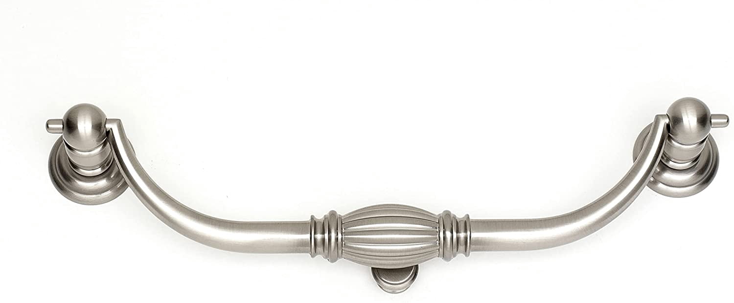 Alno A233-8-PB/NL Tuscany Traditional 8" Center To Center Solid Brass Drop Bail Cabinet /