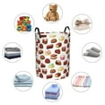 thumbnail image 2 of Chocolate Cake Print Laundry Basket, Laundry Hamper Waterproof Laundry Bag Clothes Hamper Laundry Bin with Handles for Bedroom, Living Room, Kids Room-#, 2 of 5
