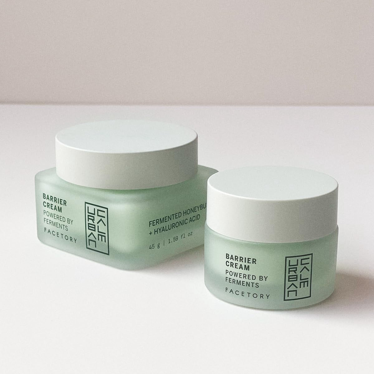 Urban Calm Barrier Cream Hydrating Face Moisturizer with Hyaluronic Acid, Fermented Honeybush Daily Moisturizer Face Cream for Aging, Oily, Dry, Sensitive Skin, Mini Travel Lotion 0.5 Fl Oz