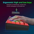 thumbnail image 3 of TEMOGU-60% Wired Gaming Keyboard, Ultra-Compact RGB Backlit Small Gaming Keyboard for PC Computer Gamer (Red and Black), 3 of 4