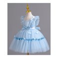 thumbnail image 2 of Haitryli Baby Girls Birthday Party Tulle Dress Sleeveless Tutu Bowknot Princess Dresses Sky Blue 90, 2 of 5