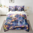 thumbnail image 2 of Feelyou Dreamy Glitter Castle Twin Bedding Sets 7-Piece, Fairy Princess Bedding Comforter Set, Magic Waterfall Sheet Sets, Ultra Soft Room Decor, 2 of 7