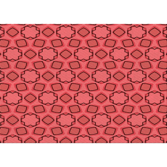 Ahgly Company Machine Washable Indoor Rectangle Transitional Red Area Rugs, 6' x 9'