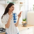 thumbnail image 5 of Yayeee 40oz Stainless Steel Tumbler with Straw and Handle Double-Wall Insulated Travel Water Bottle, Blue Plain, 5 of 8