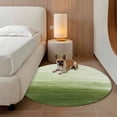 thumbnail image 3 of Abstract Ocean Round Living Room Rugs 7 ft, Green Gradient Oil Painting Texture Washable Area Rug with Non-Slip Sturdy Edge Binding Round Carpet for Kitchen Office Bedroom, 3 of 9