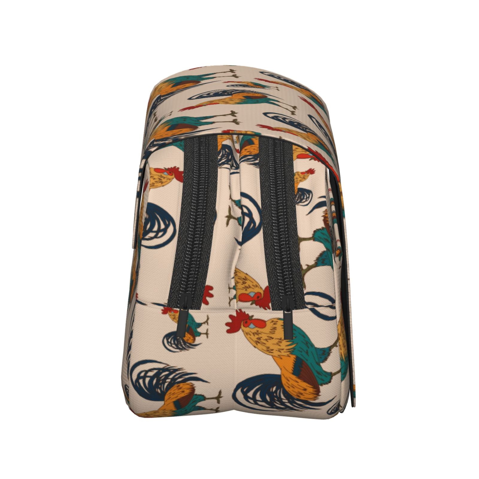 Rateoe Rooster Pattern Double Clamshell Pen Case, Storage Organizer with Two Zipper Compartments– Holds Up to 50 Pencils & Pens