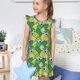 thumbnail image 4 of Balery Cartoon Koala Bear and Leaf Camisón de princesa para niñas, pijama de algodón con mangas abullonadas, suave y bonito.-XX-Large, 4 of 6
