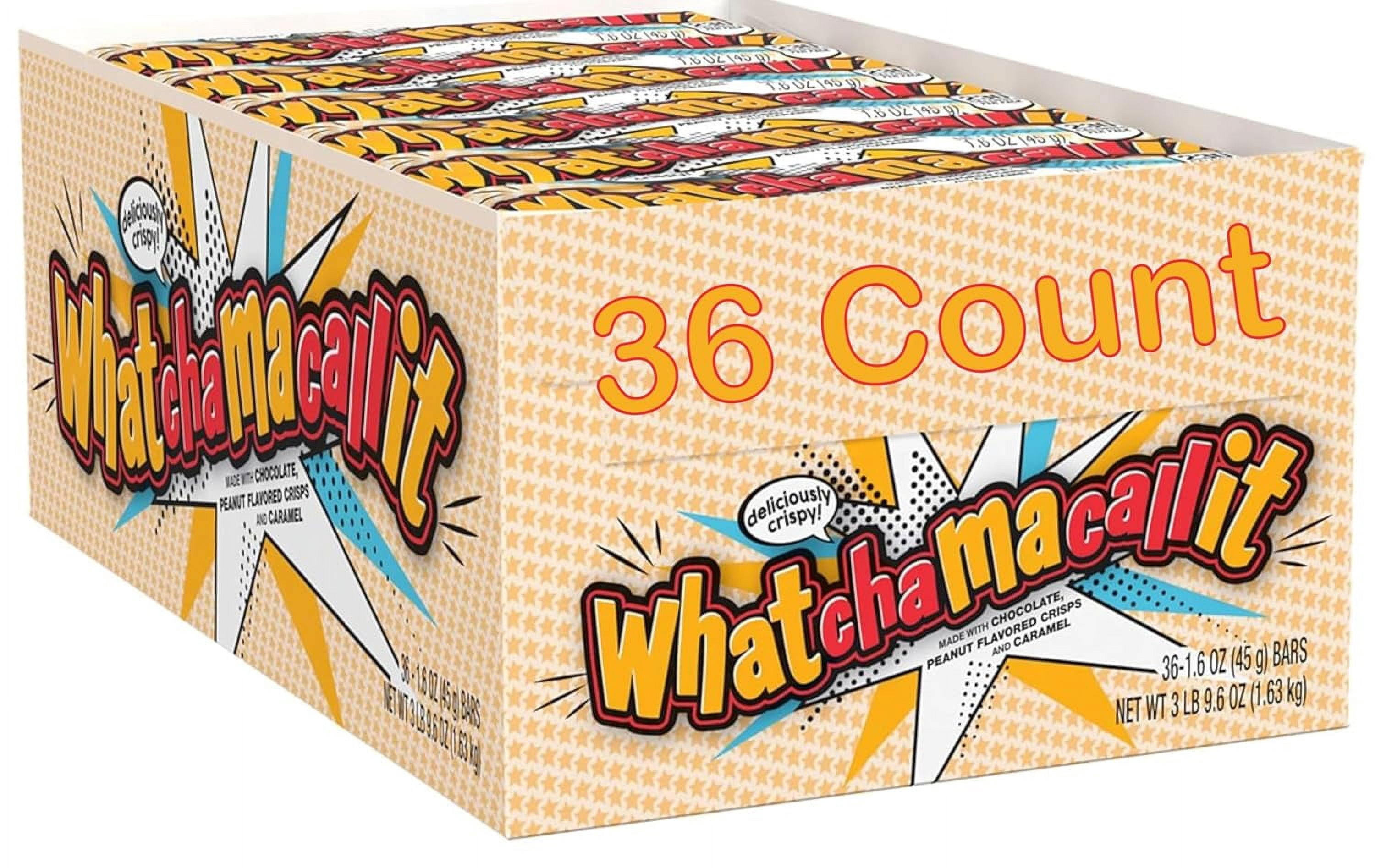 WHATCHAMACALLIT Chocolate Caramel Crisps Candy Bars, 1.6 oz (36 Count)