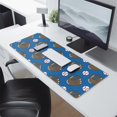 thumbnail image 2 of Long Mouse Pads for Desk,Blue Baseball Gloves and Balls Pattern Desk Mats on Top Of Desks, Desk Mouse Pad Extra Large with 3mm Non-Slip Base and Stitched Edge for Gaming,Office,Work,Home 31.5"x11.8", 2 of 6