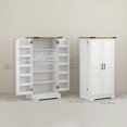 thumbnail image 3 of HOMCOM Kitchen Pantry Storage Cabinet with Adjustable Shelves Cream White, 3 of 10