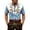 A#Blue2064, variant on XIAOCHA Mens Plaid Print Button Down Shirt Long Sleeve Bavarian Oktoberfest Button-Up Top