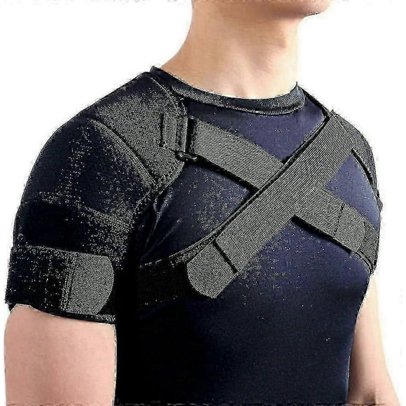 Double Shoulder Brace For Women Men, Shoulder Pain Relief Double Shoulder Support, Adjustable Shoulder Brace For Rotator Cuff Ac Joint Pain Relief M