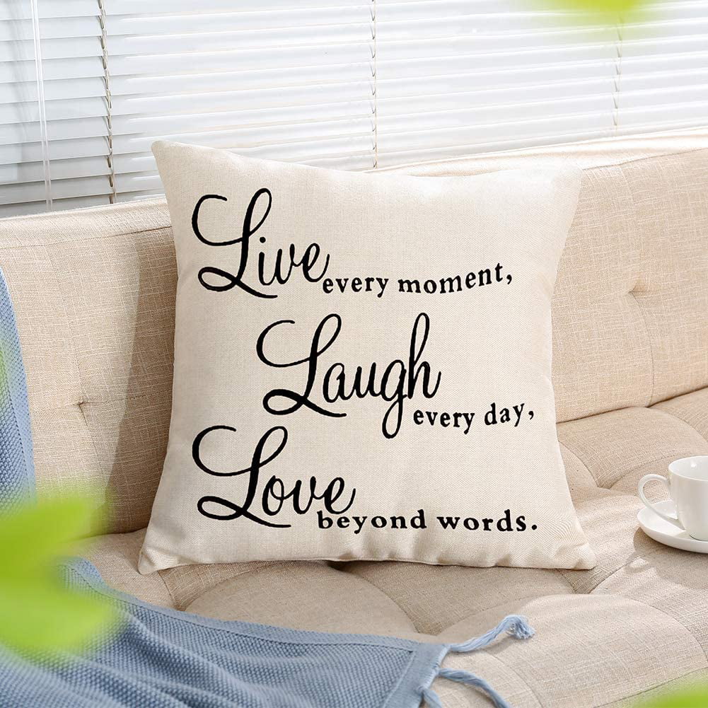 18 x 18 Ogiselestyle Home is Where My Dog is Motivational Sign Cotton Linen Home Decorative Throw Pillow Case Cushion Cover for Sofa Couch 
