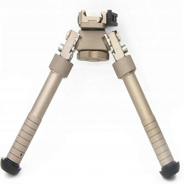Trípode táctico de metal V8 con rotación de 360 grados Bípode retráctil de 2 patas para montaje de cámara