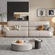 thumbnail image 2 of Modern simple living room furniture straight row leather sofa My Lux Decor Round, 2 of 2
