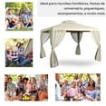thumbnail image 6 of Outsunny 9.6' x 11.6' Patio Gazebo, Outdoor Canopy Shelter, Cream White, 6 of 9