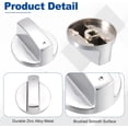 thumbnail image 3 of uxcell 5Pcs Gas Stove Knob, 6mm Universal Cooker Replacement Knobs, Durable Metal Surface Switch for Kitchen Cooktop, Gas Stove & Various Ovens(Silver Tone), 3 of 6