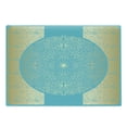 thumbnail image 1 of Mandala Cutting Board, Vibrant Framework Design Circular Floral and Borders Exotic Royal, Decorative Tempered Glass Cutting and Serving Board, Large Size, Sky Blue and Yellow, by Ambesonne, 1 of 1