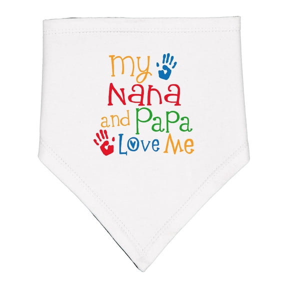 Inktastic My Nana and Papa Love Me Baby Bandana Bib
