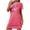 Hot Pink, variant on Wancir Women's Soft Love Heart Print Lounge Dress, Plus Size Short Round Neck Nightdress