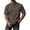 Brown, variant on Men's Waffle Knit Henley Shirt Short Sleeve Casual Summer T-Shirt Button Pullover Tee