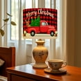 thumbnail image 6 of Linen Drum Lampshades Christmas Kitchen Red Black Buffalo Plaid Gnome Truck Xmas 13"x13"x10" Light Shade for Table Lamps Floor Lamp Shades Lampshade Replacement Assembly Required Gift, 6 of 8