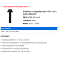 thumbnail image 2 of Axle Bolt - Compatible with 1997 - 2011 Audi A8 Quattro 1998 1999 2000 2001 2002 2003 2004 2005 2006 2007 2008 2009 2010, 2 of 2