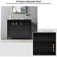 Kitchen Sideboard Cabinet Wooden Server Buffet Mid Century Modern ...