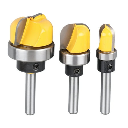 

3PCS Cutter Router Bit 1/4 Inch Shank Round Bottom Woodworking Milling Cutter Router Bit Set
