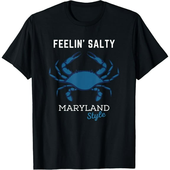 Feelin' Salty Maryland Blue Crab Graphic T-Shirt