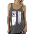 thumbnail image 1 of Awkward Styles Women's Fight Cancer Graphic Racerback Tank Tops USA Flag Purple Ribbon for Awareness, 1 of 4