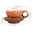 thumbnail image 2 of ELAYARD Tapis de Tasse à Espresso Rond Bois Rustique 1 Ensemble, 2 of 7