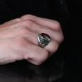 thumbnail image 3 of Roarsilver Fiery Elegance: 925 Sterling Silver Ring with Red Zircon Stone | 10, 3 of 4