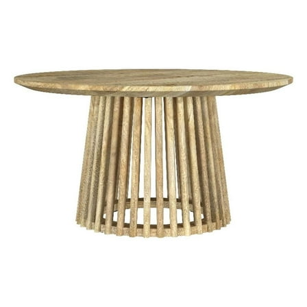 Touhy Round Solid Wood Cocktail Coffee Table Natural Mango