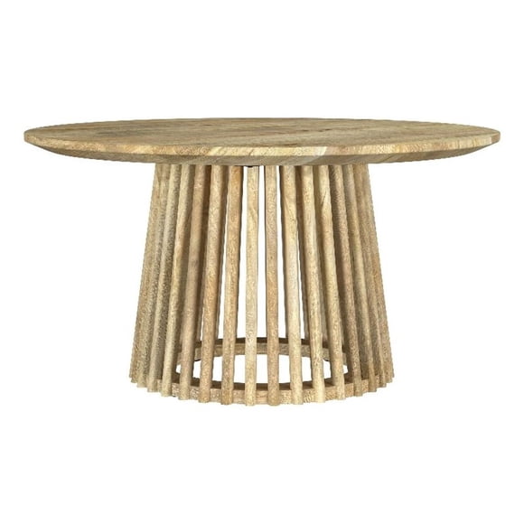 Touhy Round Solid Wood Cocktail Coffee Table Natural Mango
