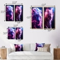 thumbnail image 4 of Designart "Pink Lightning Wild Tiger Portrait II" Animals Lion Framed Wall Art Set Of 2 - Children's Art Purple Frame Gallery Set For Office Decor, 4 of 6