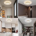 thumbnail image 3 of Flush Mount Ceiling Light Modern 48W LED Dimmable Ceiling Lamp with Remote Round Close to Ceiling Lamp White Geometric Metal Chandelier Light Fixture for Living Room Dinning Room Bedroom, 3 of 9
