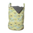 thumbnail image 1 of Floral Laundry Bag, Continuous Innocent Echinacea Hand Drawn Sketch, Hamper Basket with Handles Drawstring Closure for Laundromats, 13" x 19", Pastel Yellow Pale Blue, by Ambesonne, 1 of 4
