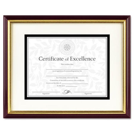 frame certificate mat gold wood document 11x14 mahogany leaf laminated dax award citizenship geographics template wording walmart frames