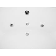 EAGO AM200 5' Rounded Modern Double Seat Corner Whirlpool Bath Tub with Fixtures