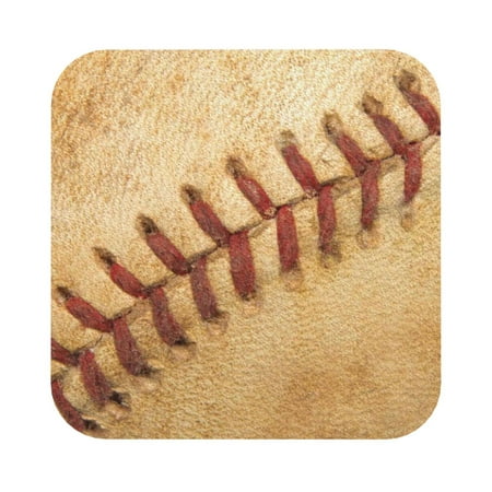 

Matuu Vintage Baseball for Cup Coasters Set of 6 Leather Coasters Desk Coasters for Office Measures 4” x 4” Square