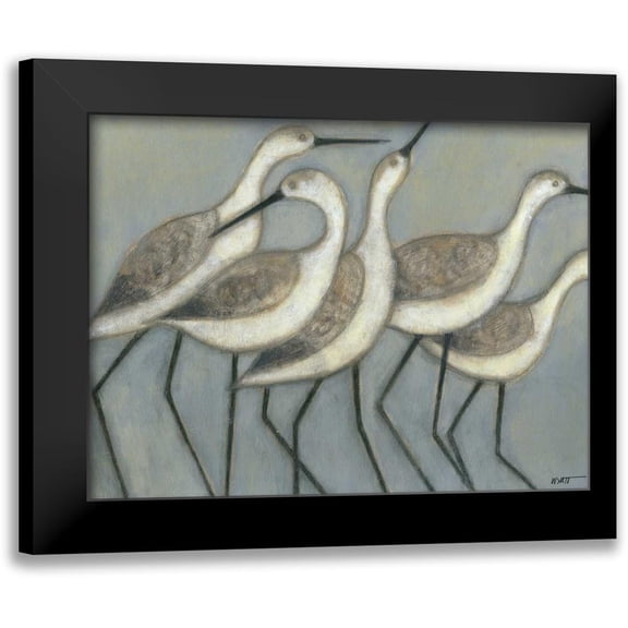 Wyatt Jr., Norman 14x12 Black Modern Framed Museum Art Print Titled - Shore Birds II