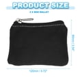 thumbnail image 2 of 3.5" x 4.7" Coin Purse Pouch, 2 Pack Change Purses Small Organizer Bags with Zipper Canvas for Home, Black, 2 of 6